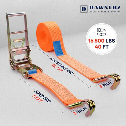 3 inch Ratchet Straps 40 ft 16500 Lbs MBS
