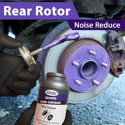 High Temp Ceramic Brake Caliper Grease and Pin Parts Lubricant for Auto Break Sliding Pin Pad (8 Ounce)