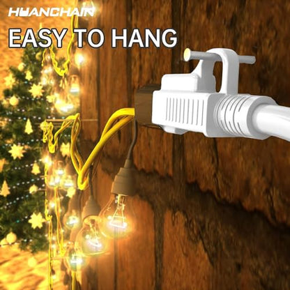 Indoor Outdoor White Extension Cord 8 FT Waterproof 16