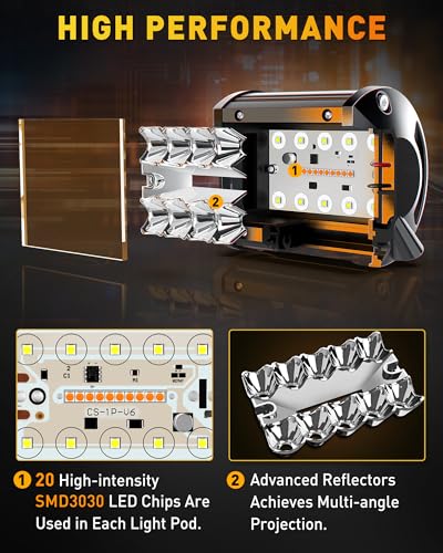 4 Inch LED Pod Lights (2 Count)