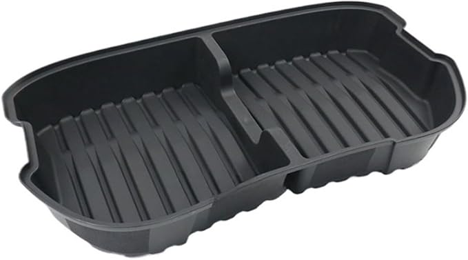 Double-Layer Rear Front Trunk Storage Box Frunk Organizer Tray with Compartments Car Accessories Compatible for Tesla Model 3 Highland 2024 Car Organizer(Front Single Layer)
