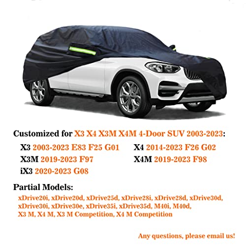 Custom Upgraded Car Cover Compatible with BMW X4 X3 X4M X3M IX3 SUV