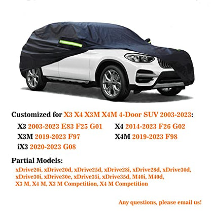 Custom Upgraded Car Cover Compatible with BMW X4 X3 X4M X3M IX3 SUV