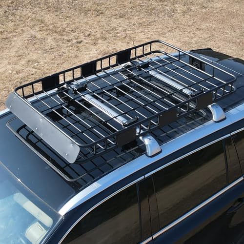 64" x 39" x 5" 200lb Heavy Duty Roof Rack Carrier Basket with Waterproof Bag