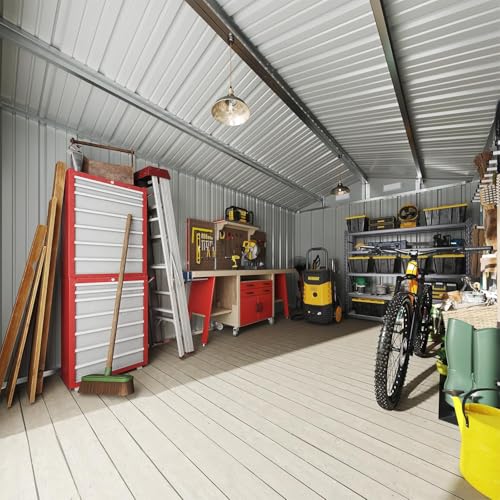 10 x 12FT Outdoor Storage Shed with Double Hinged Large Door
