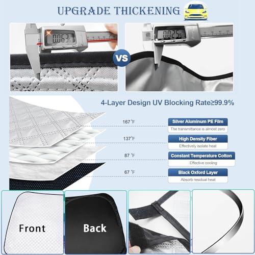 8pcs Thicken Full Window Sun Shade for Ford Edge Accessories 2015