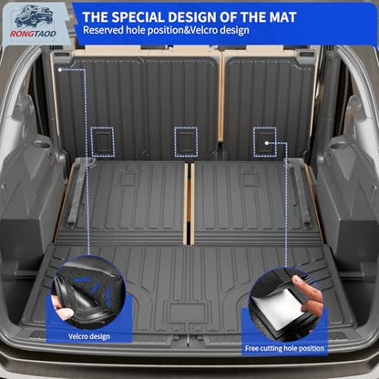 Trunk Mat+2nd&3rd Row Backrest Mats for 2018