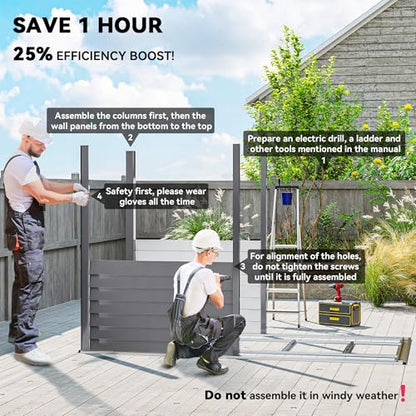 4.6' x 9' Steel Outdoor Storage Shed Waterproof Lean