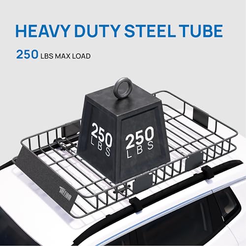 250lbs 64 x 39 x 6 inch Extendable Roof Top Cargo Carrier Basket w