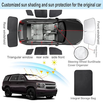 Window Shades for Chevrolet Tahoe 2015 (8 Count)