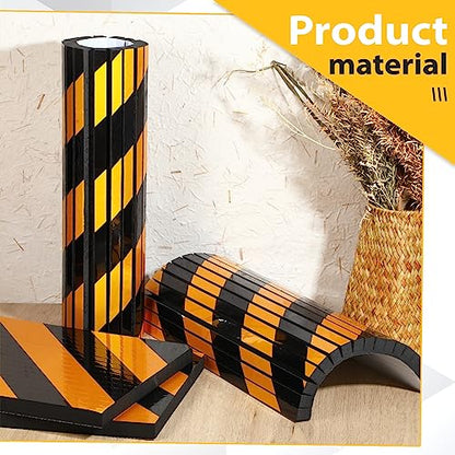 6 Pcs Garage Wall Protector Garage Pole Padding Wall Bumpers Guards Reflective Foam Stoppers for Your Vehicle Parking Corner for Parking Lot (6 Count)