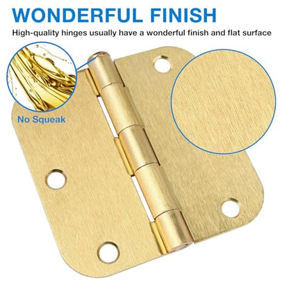 Rounded Door Hinges 3.5" X 3 1