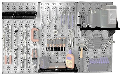 30-WRK-400GB Standard Workbench Metal Pegboard Tool Organizer,Gray/Black