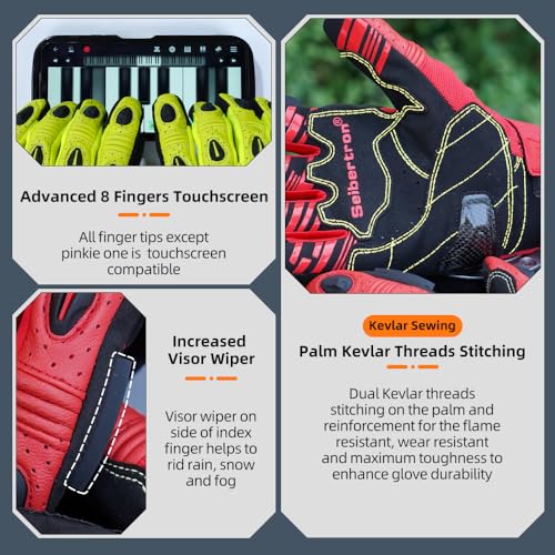 SPS 2 Plus Unisex Touchscreen Road Racing Motorcycle MTB Sports Gloves Also fit BMX MX ATV Mountain Bike Bicycle Cycling Off