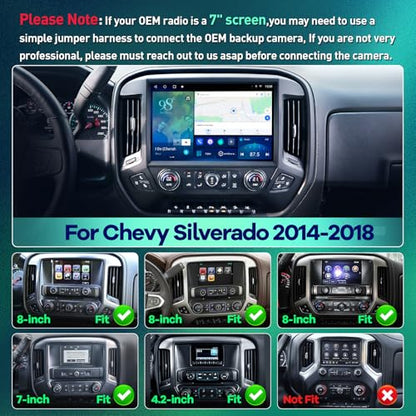 13.1 Inch 8 Core Radio for Chevy Silverado GMC Sierra 2014