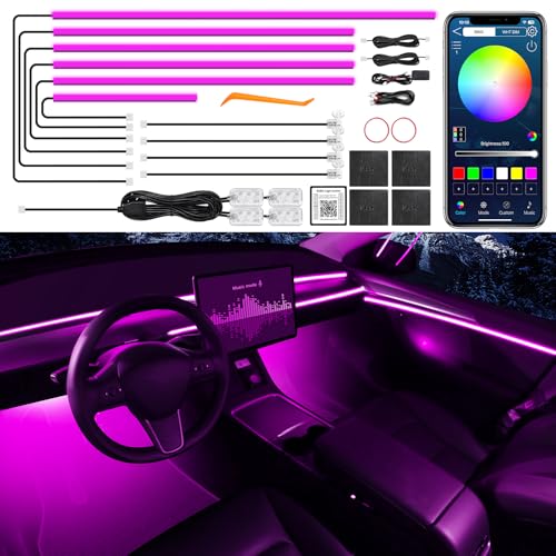 Acrylic Interior Car LED Strip Light with Wireless APP