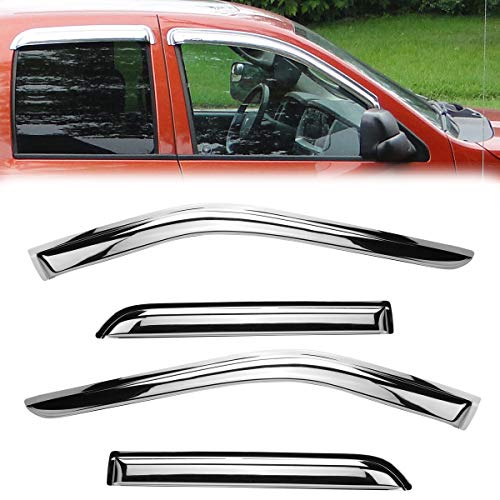 Chrome Window Visor Rain Guards for 2010 (4 Count)
