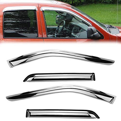 Chrome Window Visor Rain Guards for 2010 (4 Count)