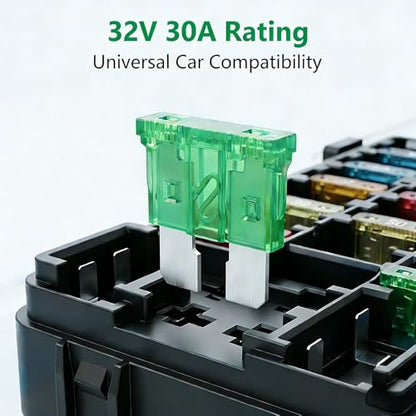 80Pcs) 30 Amp Standard Fuse, 30A Car Blade Fuses for Car/RV/Truck/SUV/Motorcycle/Boat (80 Count)