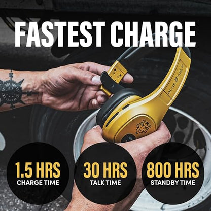 Storm Gold Wireless Trucker Bluetooth Headset with Mic