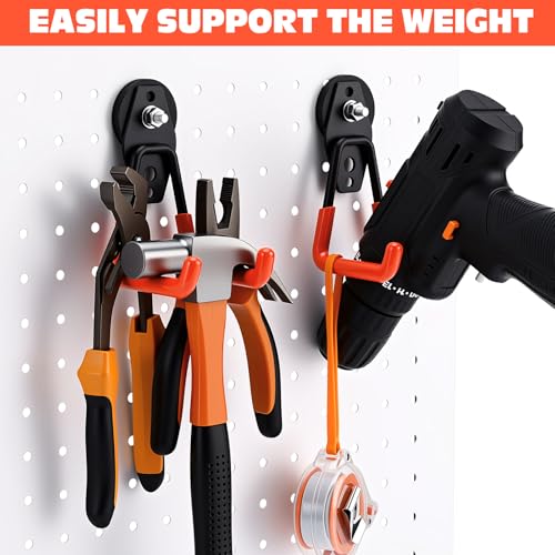 18 Pcs Large Magnetic Hooks Heavy Duty Garage Magnet Hooks Strong Storage Utility Magnetic Hangers with Anti Slip Rubber Coating for Indoor and Outdoor Hanging (18 Count)