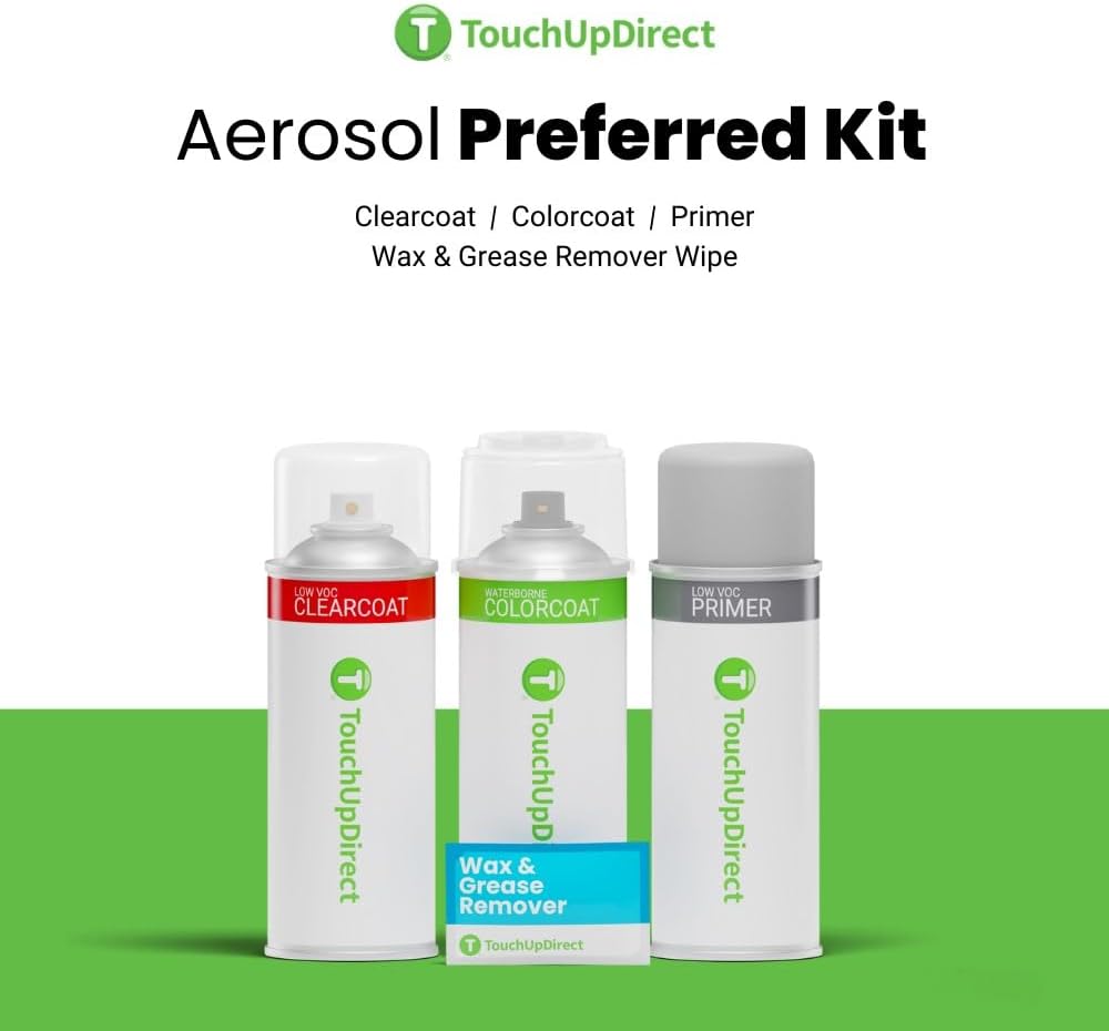 TouchUpDirect 6X3 Lunar Rock Compatible with Toyota Exact Match Touch Up Paint Aerosol - Preferred Kit