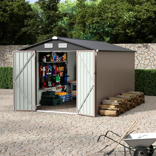8x12 FT Metal Storage Sheds Outdoor