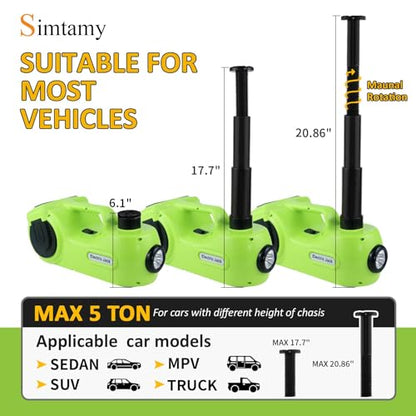 Electric Car Jack Kit 5Ton 12V Car Jack Hydraulic