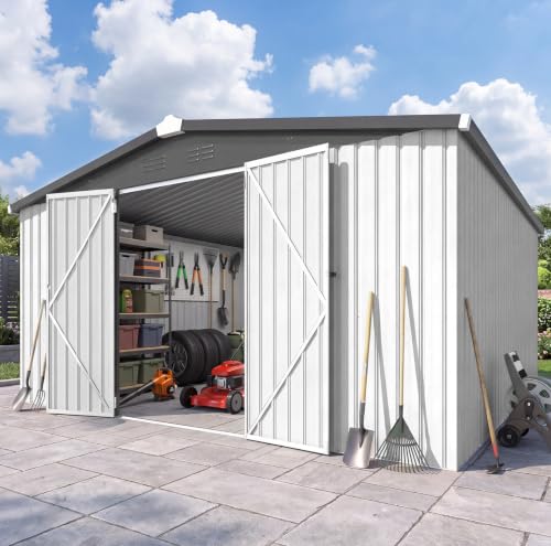 12' x 12' Large Waterproof Metal Outdoor Storage Shed