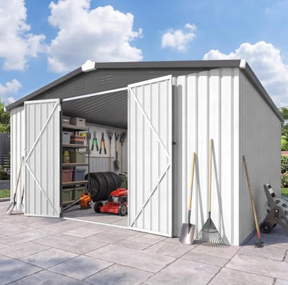 12' x 12' Large Waterproof Metal Outdoor Storage Shed