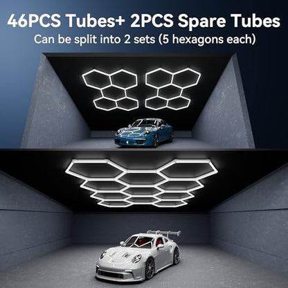 11 Hexagon LED Garage Light