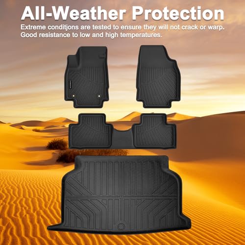Floor Mats Trunk Liner for 2024 2025 2026 MG MG3 Customized TPE All Weather Car Floor Liners Fit MG Accessories Black