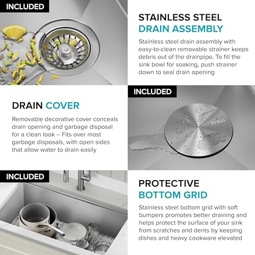 Stainless Steel 27 in Undermount Kitchen Sink KWU110