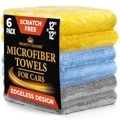 Edgeless Microfiber Car Towels (6 Count)