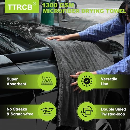 2 Pack 1300 GSM Car Drying Towels (4 Count)