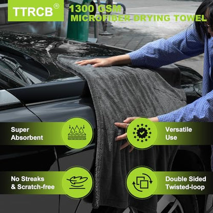 2 Pack 1300 GSM Car Drying Towels (4 Count)