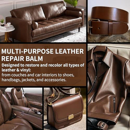 Leather Recoloring Balm and Scratch Repair Kit