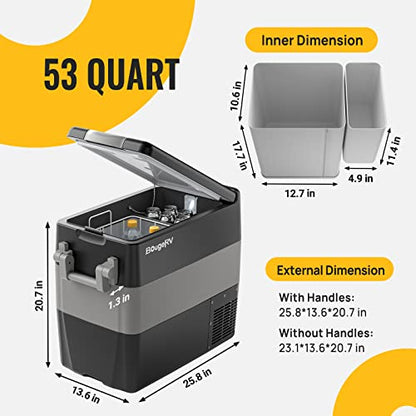 12V Refrigerator 53QT with Cover
