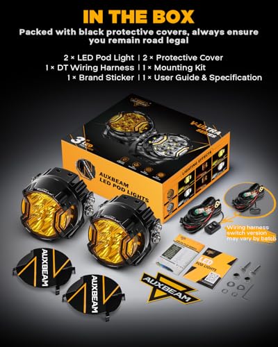V Ultra Series 3 Inch Amber Fog Light Pods Round Offroad Lights