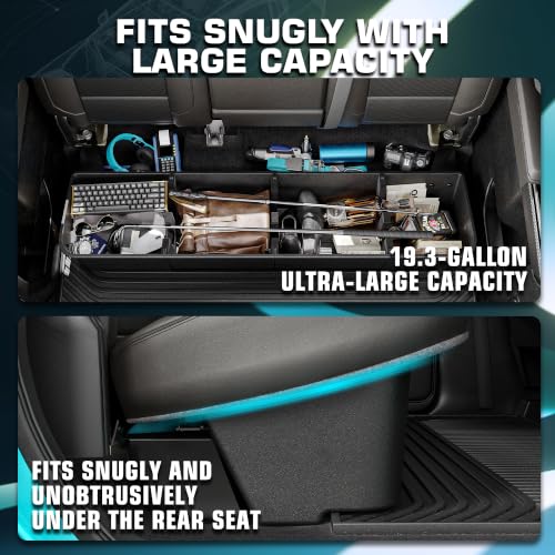 Black Rear Underseat Storage Custom Fit 2019 (33.814 Fl Oz)
