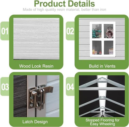 6x4 Resin Outdoor Storage Shed