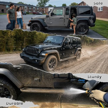 7" Running Boards Compatible with Jeep Wrangler JL 4 Door 2018 (2 Count)