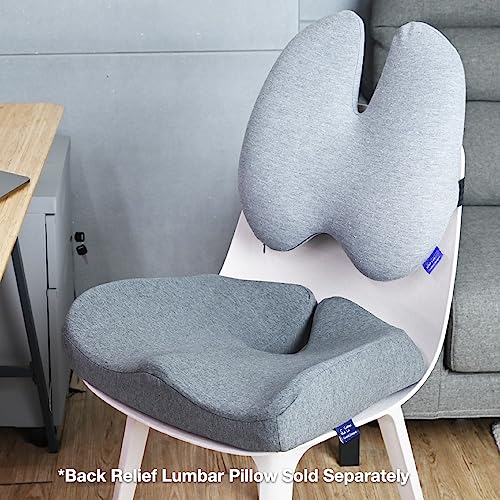 Patented Pressure Relief Seat Cushion for Long Sitting Hours on Office