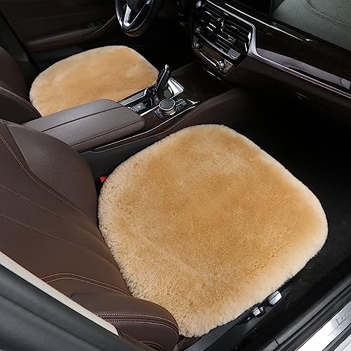 Genuine Sheepskin Car Seat Cover for Fuzzy Soft Fur Wool Cushion