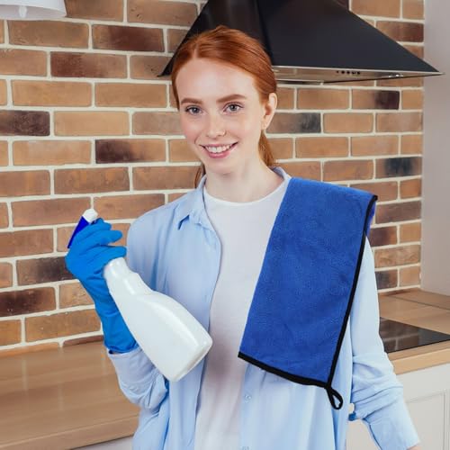 80 Pcs Blue Microfiber Towels (80 Count)