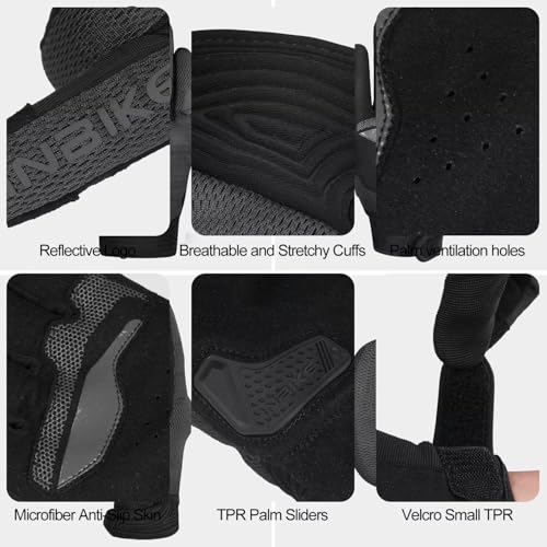 Breathable Mesh Motorcycle Gloves for Men