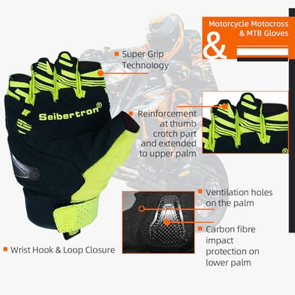 SPS 5 Unisex Touchscreen Road Racing Motorcycle MTB Sports Gloves Also fit BMX MX ATV Mountain Bike Bicycle Cycling Off