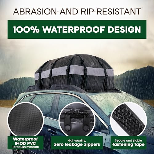 21 Cubic Feet Car Rooftop Soft Shell Cargo Carrier