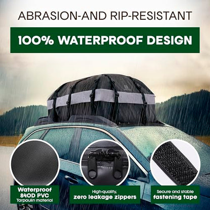 21 Cubic Feet Car Rooftop Soft Shell Cargo Carrier