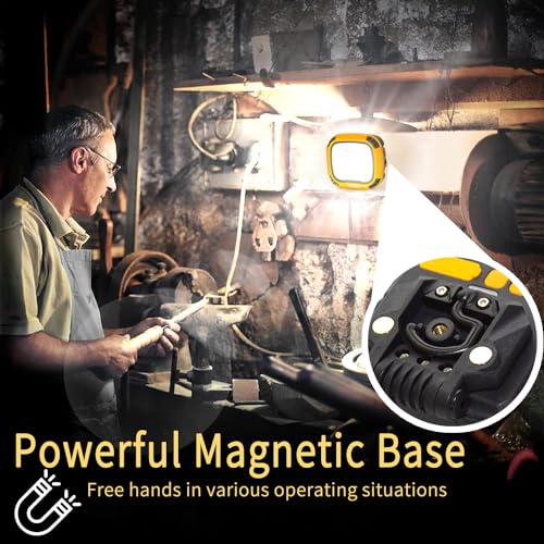 2 Pack Magnetic Work Light Rechargeable 5000Lumens (2 Count)